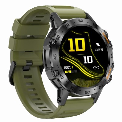 Smartwatch Męski Gravity GT9-12 na pasku gumowym w kolorze Czarny/Khaki o szerokości 22mm
