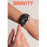 Smartwatch Męski Gravity GT6-1 na pasku gumowym w kolorze Czarny/Czarny o szerokości 22mm