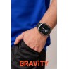 Smartwatch Męski Gravity GT6-2 na bransolecie stalowej w kolorze Czarny/Czarny o szerokości 22mm