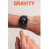 Smartwatch Męski Gravity GT6-2 na bransolecie stalowej w kolorze Czarny/Czarny o szerokości 22mm