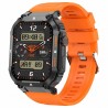 Smartwatch Męski Gravity GT6-3 na pasku gumowym w kolorze Czarny/Pomarańczowy o szerokości 22mm