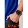 Smartwatch Męski Gravity GT6-3 na pasku gumowym w kolorze Czarny/Pomarańczowy o szerokości 22mm