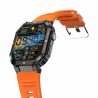 Smartwatch Męski Gravity GT6-3 na pasku gumowym w kolorze Czarny/Pomarańczowy o szerokości 22mm