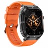 Smartwatch Męski Gravity GT6-3 na pasku gumowym w kolorze Czarny/Pomarańczowy o szerokości 22mm