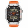 Smartwatch Męski Gravity GT6-4 na pasku gumowym w kolorze Srebrny/Pomarańczowy o szerokości 22mm