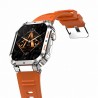 Smartwatch Męski Gravity GT6-4 na pasku gumowym w kolorze Srebrny/Pomarańczowy o szerokości 22mm