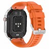 Smartwatch Męski Gravity GT6-4 na pasku gumowym w kolorze Srebrny/Pomarańczowy o szerokości 22mm