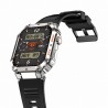 Smartwatch Męski Gravity GT6-5 na pasku gumowym w kolorze Srebrny/Czarny o szerokości 22mm