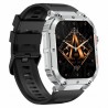 Smartwatch Męski Gravity GT6-5 na pasku gumowym w kolorze Srebrny/Czarny o szerokości 22mm