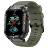 Smartwatch Męski Gravity GT6-6 na pasku gumowym w kolorze Czarny/Khaki o szerokości 22mm