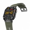 Smartwatch Męski Gravity GT6-6 na pasku gumowym w kolorze Czarny/Khaki o szerokości 22mm