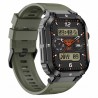 Smartwatch Męski Gravity GT6-6 na pasku gumowym w kolorze Czarny/Khaki o szerokości 22mm