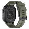 Smartwatch Męski Gravity GT6-6 na pasku gumowym w kolorze Czarny/Khaki o szerokości 22mm