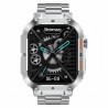 Smartwatch Męski Gravity GT6-7 na bransolecie stalowej w kolorze Srebrny/Srebrny o szerokości 22mm