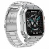 Smartwatch Męski Gravity GT6-7 na bransolecie stalowej w kolorze Srebrny/Srebrny o szerokości 22mm
