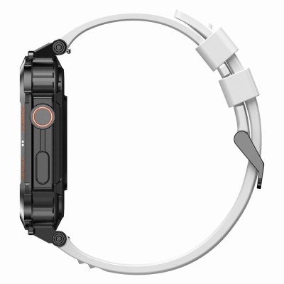 Smartwatch Męski Gravity GT6-8 na pasku gumowym w kolorze Czarny/Biały o szerokości 22mm