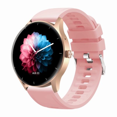 Smartwatch Damski Gravity GT2-1 na pasku gumowym w kolorze Różowy/Różowy o szerokości 22mm
