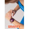 Smartwatch Damski Gravity GT2-1 na pasku gumowym w kolorze Różowy/Różowy o szerokości 22mm