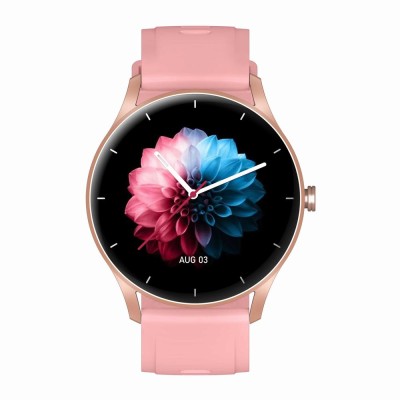 Smartwatch Damski Gravity GT2-1 na pasku gumowym w kolorze Różowy/Różowy o szerokości 22mm