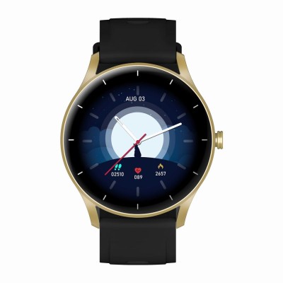 Smartwatch Damski Gravity GT2-3 na pasku gumowym w kolorze Złoty/Czarny o szerokości 22mm