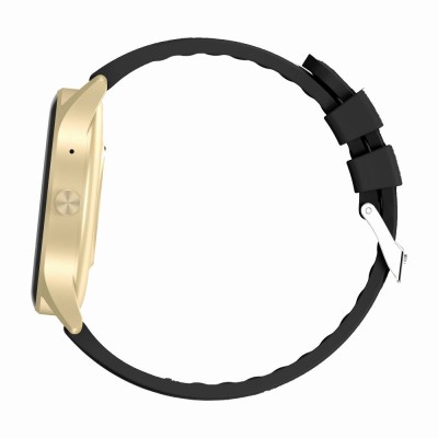 Smartwatch Damski Gravity GT2-3 na pasku gumowym w kolorze Złoty/Czarny o szerokości 22mm