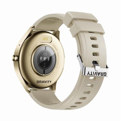 Smartwatch Damski Gravity GT2-4 na pasku gumowym w kolorze Złoty/Złoty o szerokości 22mm
