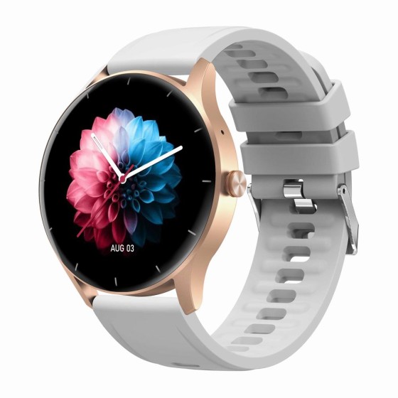 Smartwatch Damski Gravity GT2-5 na pasku gumowym w kolorze Różowy/Szary o szerokości 22mm Smartwatch Damski Gravity GT2-5 na pasku gumowym w kolorze Różowy/Szary o szerokości 22mm