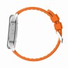 Smartwatch Damski Gravity GT2-8 na pasku gumowym w kolorze Srebrny/Pomarańczowy o szerokości 22mm