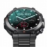 Smartwatch Męski Gravity GT7-2 PRO na bransolecie stalowej w kolorze Czarny/Czarny o szerokości 22mm