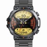 Smartwatch Męski Gravity GT7-2 PRO na bransolecie stalowej w kolorze Czarny/Czarny o szerokości 22mm