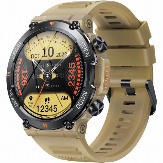 Smartwatch Męski Gravity GT7-4 PRO na pasku gumowym w kolorze Szary/Szary o szerokości 22mm Smartwatch Męski Gravity GT7-4 PRO na pasku gumowym w kolorze Szary/Szary o szerokości 22mm