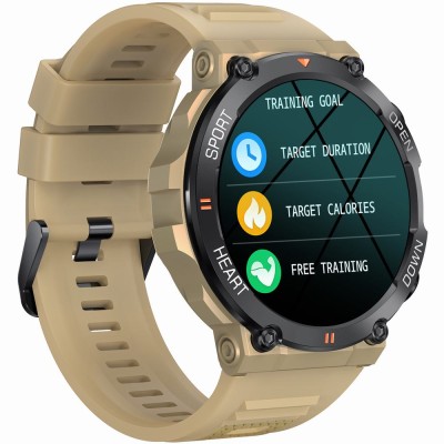 Smartwatch Męski Gravity GT7-4 PRO na pasku gumowym w kolorze Szary/Szary o szerokości 22mm