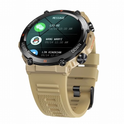 Smartwatch Męski Gravity GT7-4 PRO na pasku gumowym w kolorze Szary/Szary o szerokości 22mm