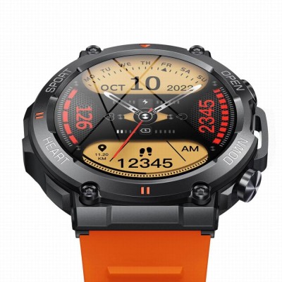 Smartwatch Męski Gravity GT7-5 PRO na pasku gumowym w kolorze Czarny/Pomarańczowy o szerokości 22mm