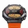 Smartwatch Męski Gravity GT7-5 PRO na pasku gumowym w kolorze Czarny/Pomarańczowy o szerokości 22mm