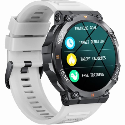 Smartwatch Damski Gravity GT7-6 PRO na pasku gumowym w kolorze Czarny/Biały o szerokości 22mm