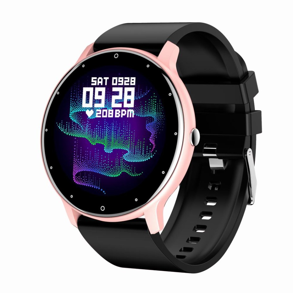 Smartwatch Damski Gravity GT1-2 na pasku gumowym w kolorze Różowy/Czarny o szerokości 22mm