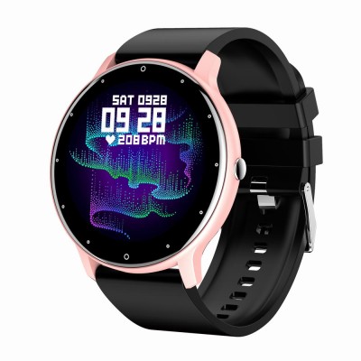 Smartwatch Damski Gravity GT1-2 na pasku gumowym w kolorze Różowy/Czarny o szerokości 22mm