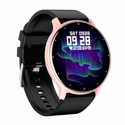 Smartwatch Damski Gravity GT1-2 na pasku gumowym w kolorze Różowy/Czarny o szerokości 22mm