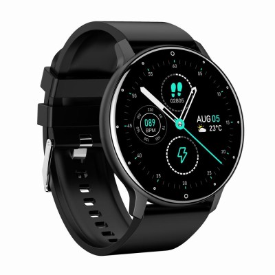 Smartwatch Męski Gravity GT1-3 na pasku gumowym w kolorze Czarny/Czarny o szerokości 22mm