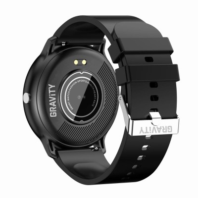 Smartwatch Męski Gravity GT1-3 na pasku gumowym w kolorze Czarny/Czarny o szerokości 22mm