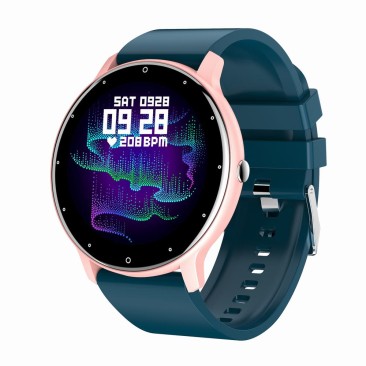 Smartwatch Damski Gravity GT1-4 na pasku gumowym w kolorze Różowy/Granatowy o szerokości 22mm
