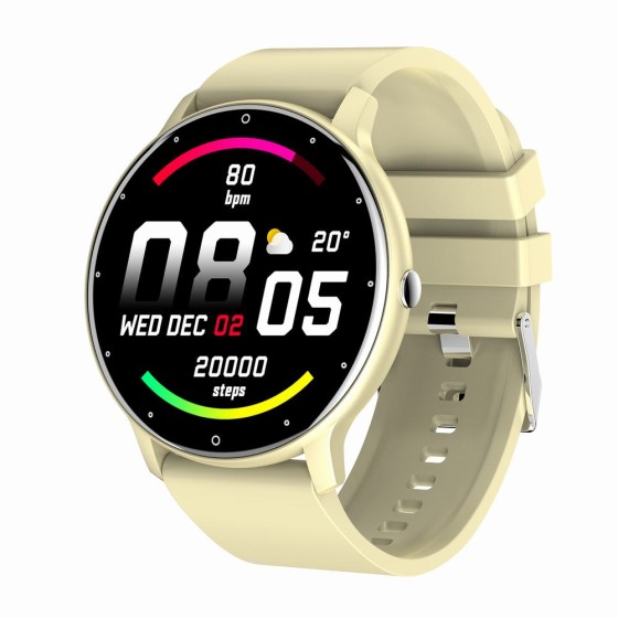 Smartwatch Damski Gravity GT1-6 na pasku gumowym w kolorze Piaskowy/Piaskowy o szerokości 22mm Smartwatch Damski Gravity GT1-6 na pasku gumowym w kolorze Piaskowy/Piaskowy o szerokości 22mm