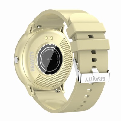 Smartwatch Damski Gravity GT1-6 na pasku gumowym w kolorze Piaskowy/Piaskowy o szerokości 22mm