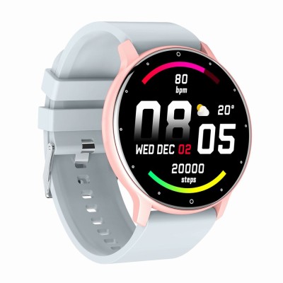 Smartwatch Damski Gravity GT1-8 na pasku gumowym w kolorze Różowy/Szary o szerokości 22mm