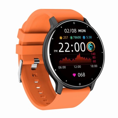 Smartwatch Męski Gravity GT1-9 na pasku gumowym w kolorze Czarny/Pomarańczowy o szerokości 22mm