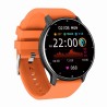 Smartwatch Męski Gravity GT1-9 na pasku gumowym w kolorze Czarny/Pomarańczowy o szerokości 22mm