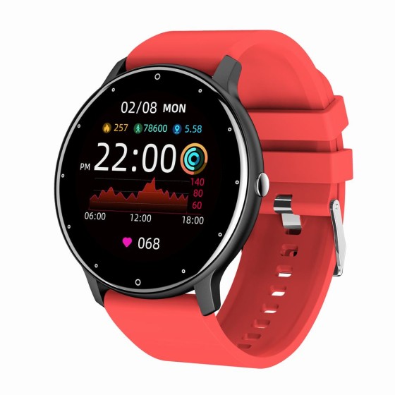 Smartwatch Męski Gravity GT1-10 na pasku gumowym w kolorze Czarny/Czerwony o szerokości 22mm Smartwatch Męski Gravity GT1-10 na pasku gumowym w kolorze Czarny/Czerwony o szerokości 22mm