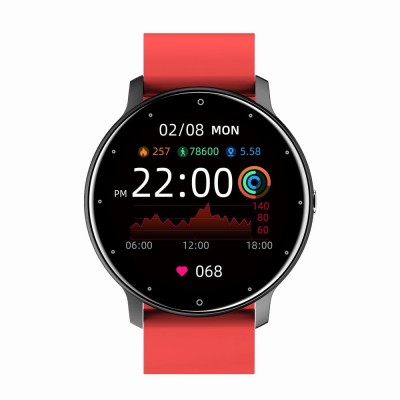 Smartwatch Męski Gravity GT1-10 na pasku gumowym w kolorze Czarny/Czerwony o szerokości 22mm