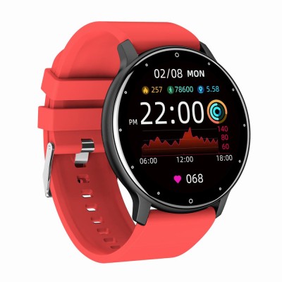 Smartwatch Męski Gravity GT1-10 na pasku gumowym w kolorze Czarny/Czerwony o szerokości 22mm